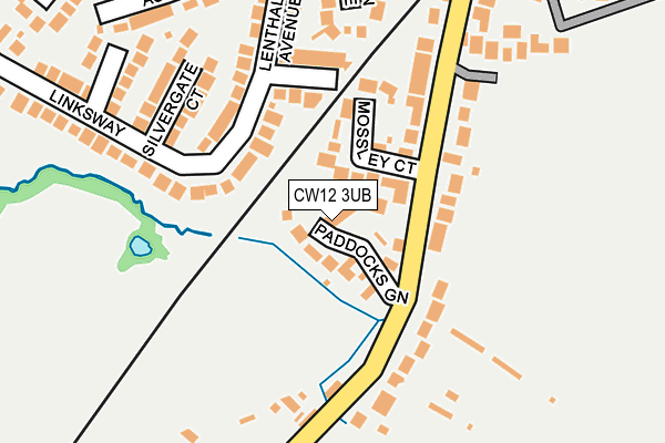 CW12 3UB map - OS OpenMap – Local (Ordnance Survey)