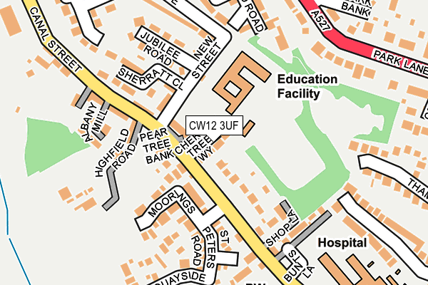 CW12 3UF map - OS OpenMap – Local (Ordnance Survey)