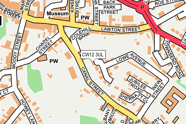 CW12 3UL map - OS OpenMap – Local (Ordnance Survey)