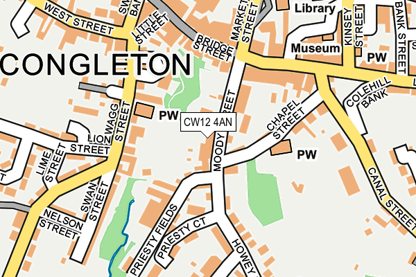 CW12 4AN map - OS OpenMap – Local (Ordnance Survey)