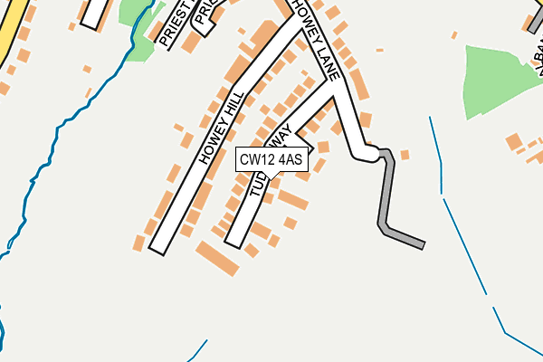 CW12 4AS map - OS OpenMap – Local (Ordnance Survey)