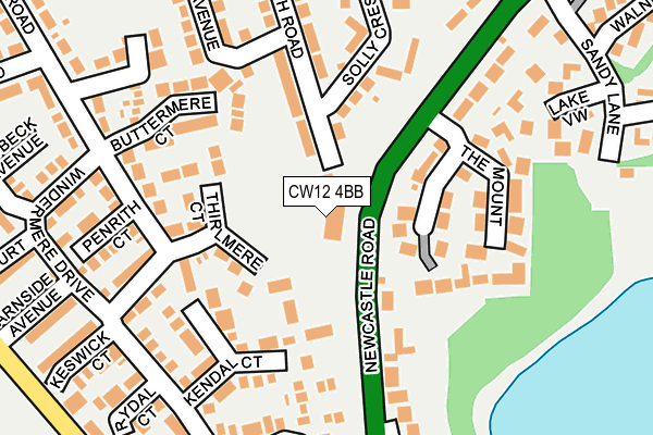 CW12 4BB map - OS OpenMap – Local (Ordnance Survey)