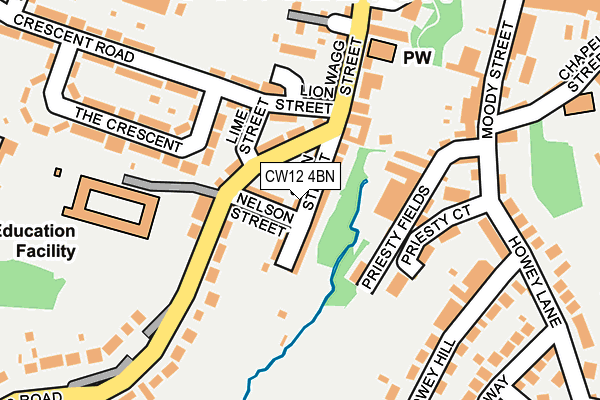 CW12 4BN map - OS OpenMap – Local (Ordnance Survey)