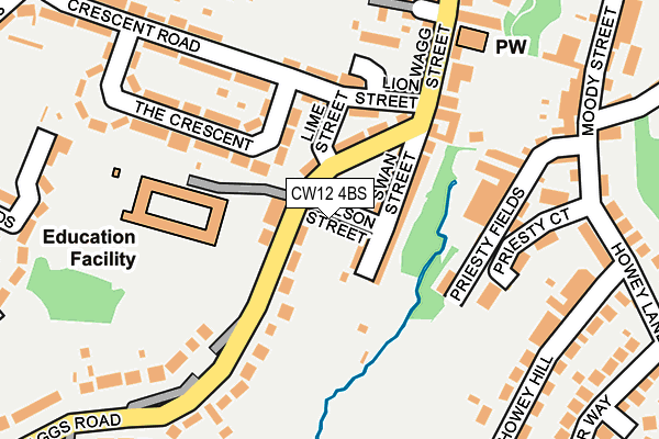 CW12 4BS map - OS OpenMap – Local (Ordnance Survey)