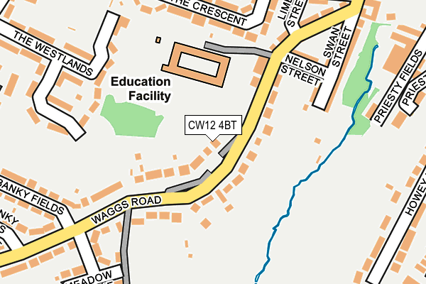 CW12 4BT map - OS OpenMap – Local (Ordnance Survey)