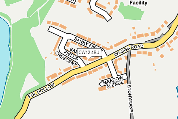 CW12 4BU map - OS OpenMap – Local (Ordnance Survey)