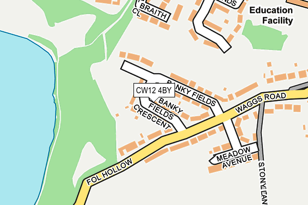 CW12 4BY map - OS OpenMap – Local (Ordnance Survey)