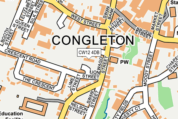 CW12 4DB map - OS OpenMap – Local (Ordnance Survey)