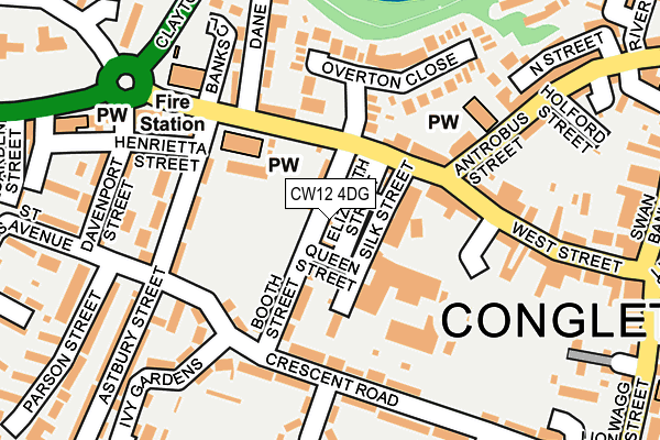 CW12 4DG map - OS OpenMap – Local (Ordnance Survey)