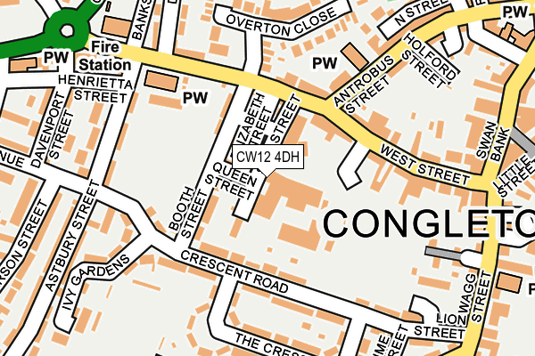 CW12 4DH map - OS OpenMap – Local (Ordnance Survey)