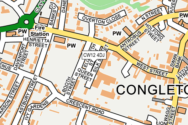 CW12 4DJ map - OS OpenMap – Local (Ordnance Survey)