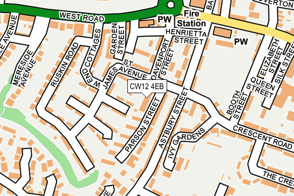 CW12 4EB map - OS OpenMap – Local (Ordnance Survey)