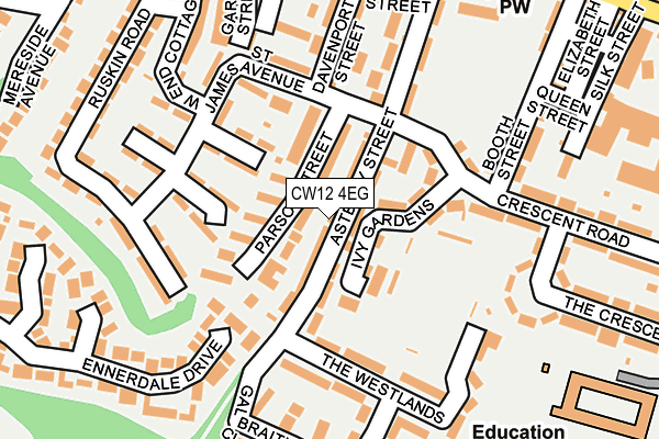 CW12 4EG map - OS OpenMap – Local (Ordnance Survey)