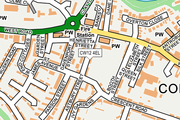 CW12 4EL map - OS OpenMap – Local (Ordnance Survey)