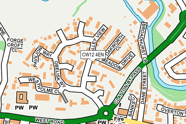 CW12 4EN map - OS OpenMap – Local (Ordnance Survey)