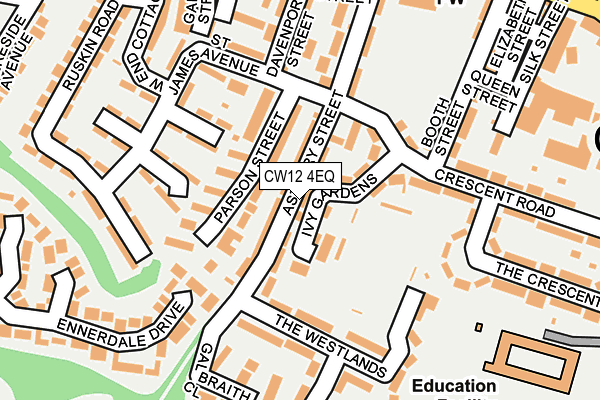 CW12 4EQ map - OS OpenMap – Local (Ordnance Survey)