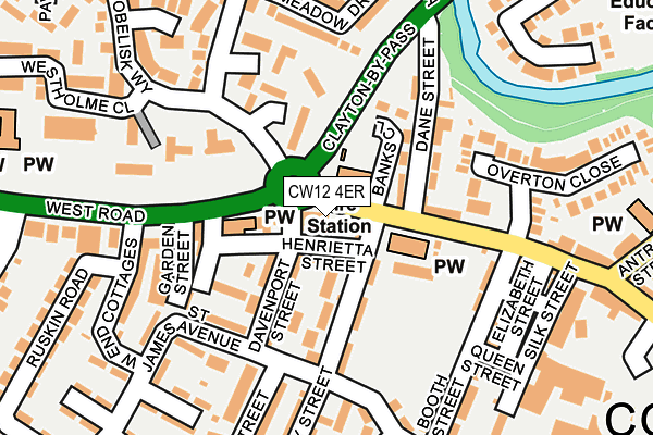 CW12 4ER map - OS OpenMap – Local (Ordnance Survey)