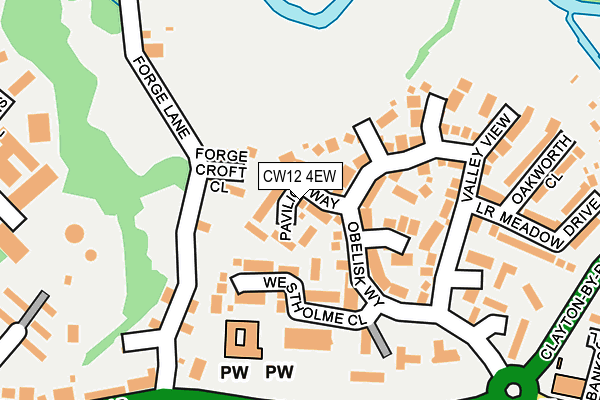 CW12 4EW map - OS OpenMap – Local (Ordnance Survey)
