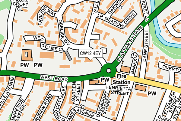 CW12 4EY map - OS OpenMap – Local (Ordnance Survey)