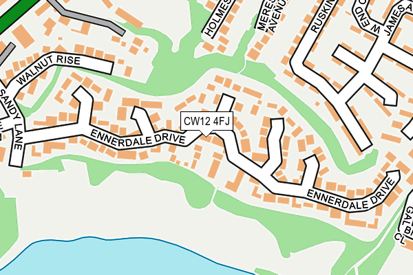 CW12 4FJ map - OS OpenMap – Local (Ordnance Survey)