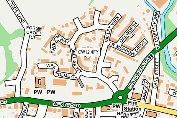 CW12 4FY map - OS OpenMap – Local (Ordnance Survey)