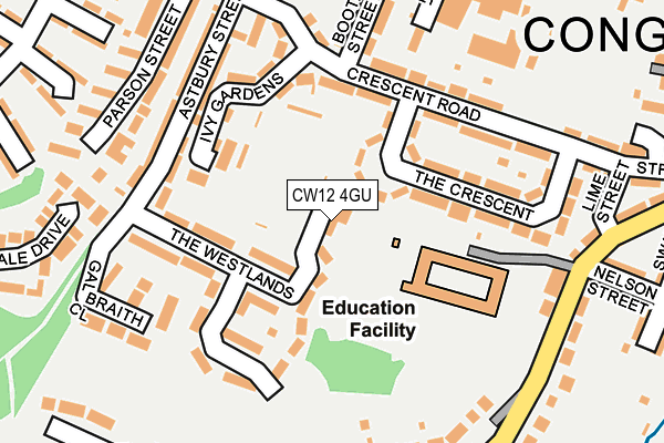 CW12 4GU map - OS OpenMap – Local (Ordnance Survey)