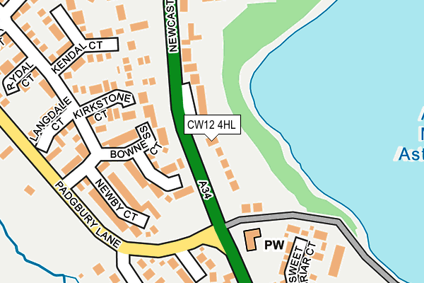 CW12 4HL map - OS OpenMap – Local (Ordnance Survey)