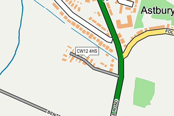 CW12 4HS map - OS OpenMap – Local (Ordnance Survey)