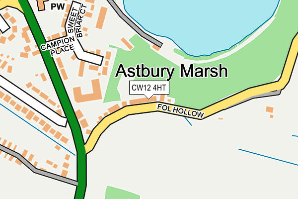 CW12 4HT map - OS OpenMap – Local (Ordnance Survey)