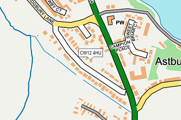CW12 4HU map - OS OpenMap – Local (Ordnance Survey)