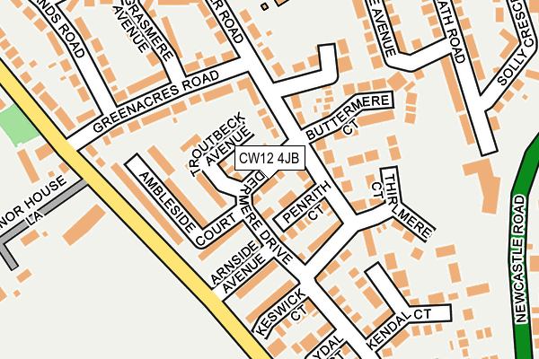 CW12 4JB map - OS OpenMap – Local (Ordnance Survey)