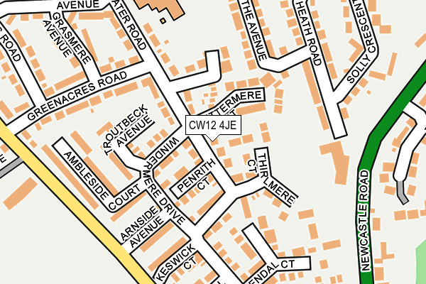 CW12 4JE map - OS OpenMap – Local (Ordnance Survey)