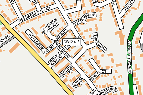 CW12 4JF map - OS OpenMap – Local (Ordnance Survey)