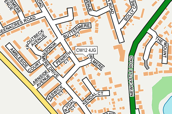 CW12 4JG map - OS OpenMap – Local (Ordnance Survey)