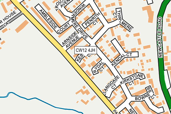 CW12 4JH map - OS OpenMap – Local (Ordnance Survey)