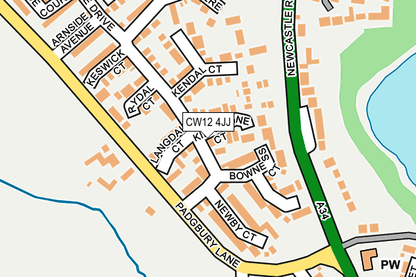 CW12 4JJ map - OS OpenMap – Local (Ordnance Survey)