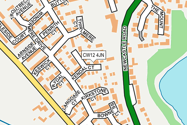 CW12 4JN map - OS OpenMap – Local (Ordnance Survey)