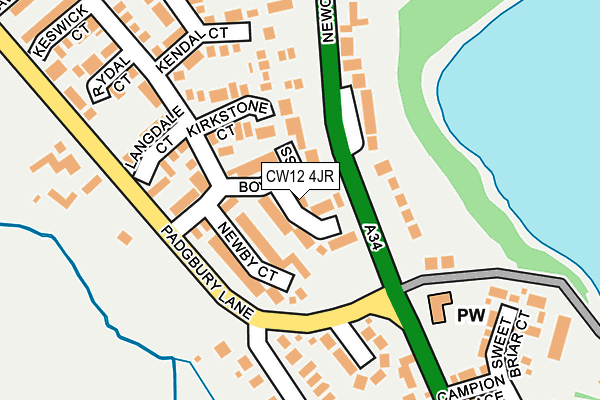 CW12 4JR map - OS OpenMap – Local (Ordnance Survey)