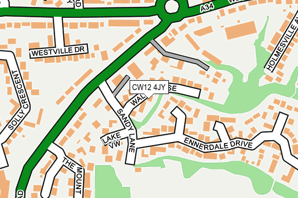 CW12 4JY map - OS OpenMap – Local (Ordnance Survey)
