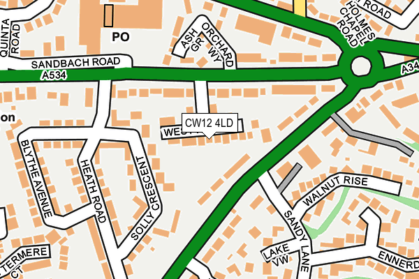 CW12 4LD map - OS OpenMap – Local (Ordnance Survey)