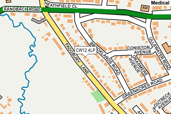 CW12 4LP map - OS OpenMap – Local (Ordnance Survey)