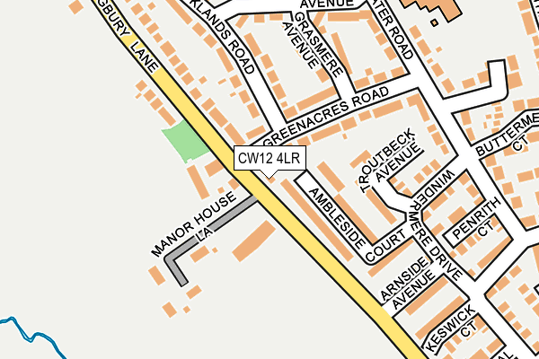 CW12 4LR map - OS OpenMap – Local (Ordnance Survey)