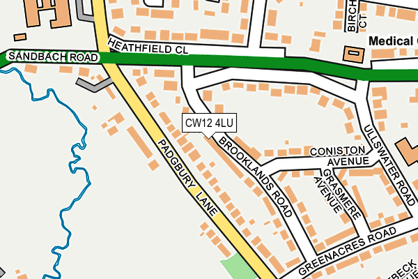 CW12 4LU map - OS OpenMap – Local (Ordnance Survey)