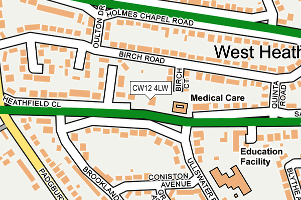 CW12 4LW map - OS OpenMap – Local (Ordnance Survey)