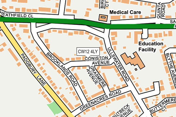 CW12 4LY map - OS OpenMap – Local (Ordnance Survey)