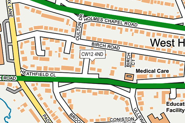 CW12 4ND map - OS OpenMap – Local (Ordnance Survey)