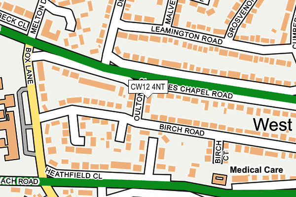 CW12 4NT map - OS OpenMap – Local (Ordnance Survey)