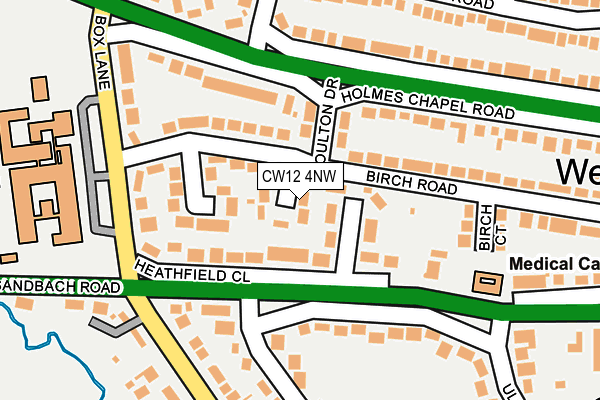 CW12 4NW map - OS OpenMap – Local (Ordnance Survey)