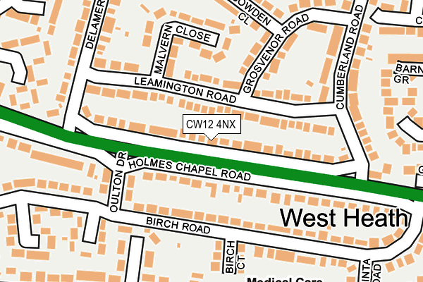 CW12 4NX map - OS OpenMap – Local (Ordnance Survey)