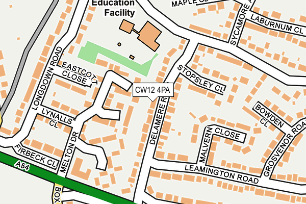 CW12 4PA map - OS OpenMap – Local (Ordnance Survey)